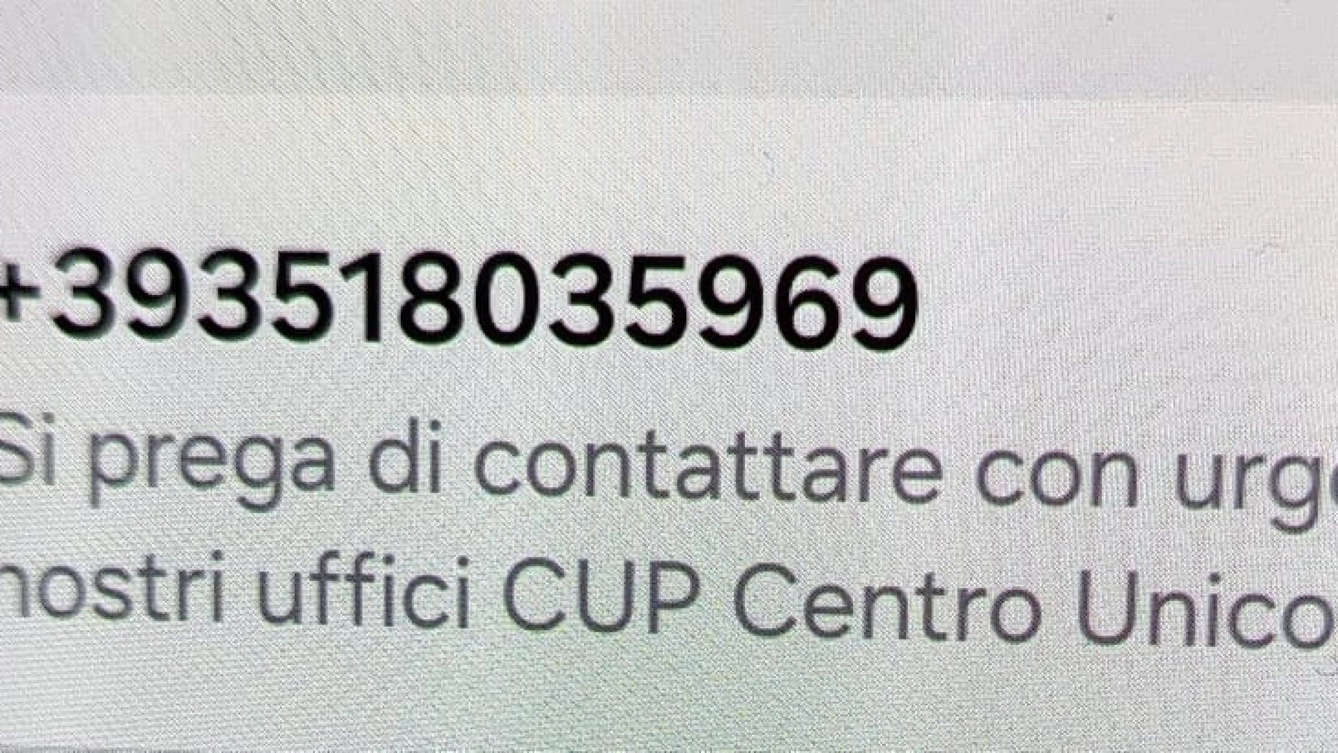 Attenzione truffa SMS: falsi messaggi CUP ASREM sui cellulari